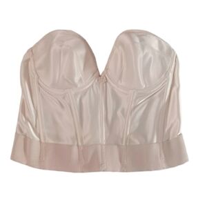 Vintage Carnival Longline Cream Bustier Strapless Bra | EUC